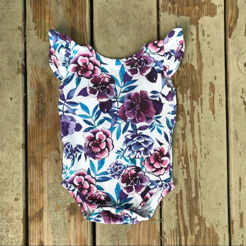 Blue and Purple Flower Leo by Sugarplum Lane